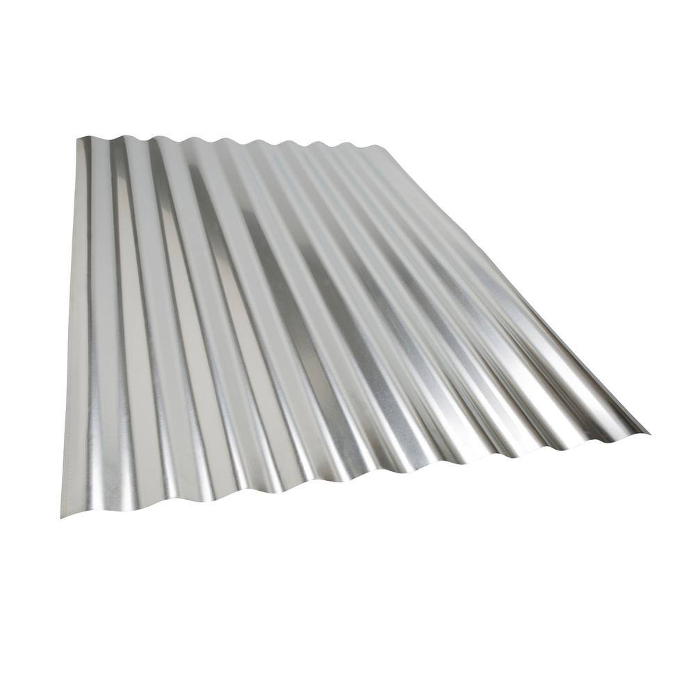 Amerimax Home Products 3 ft. Galvanized Steel Corrugated Project Panel (3-Pack) 4736011001