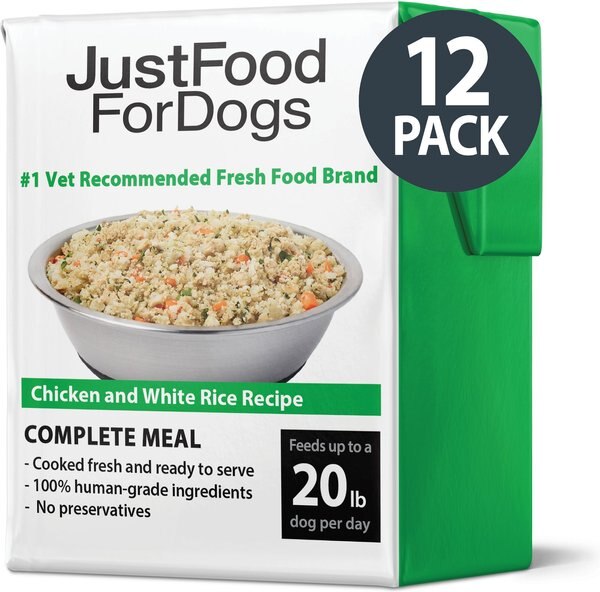 JustFoodForDogs PantryFresh Chicken and White Rice Recipe Fresh Dog Food