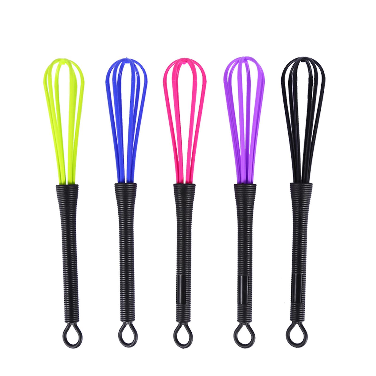 5pcs Plastic Salon Barber Hairdressing Hair Color Dye Cream Whisk Kitchen Balloon Mixer Tool