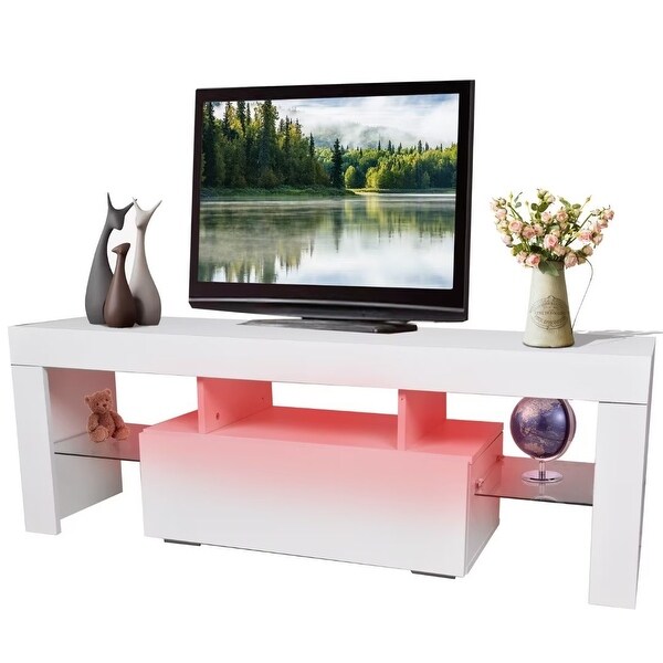 TV stand with Storage 55 inch LED TV Media Console Entertainment Center - 73 inches in width