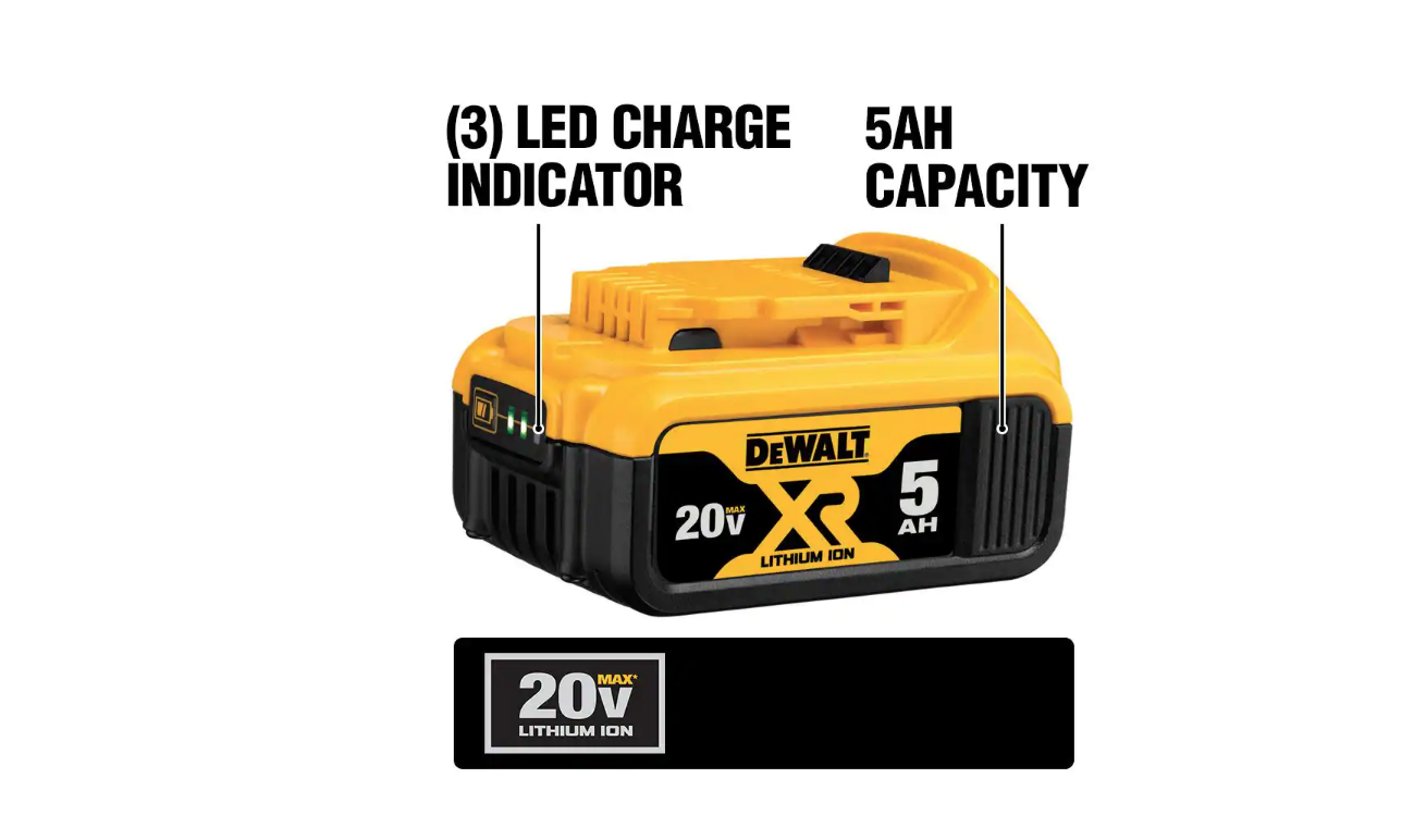 DEWALT DCS380P1 20-Volt MAX Cordless Reciprocating Saw with (1) 20-Volt Battery 5.0Ah and Charger