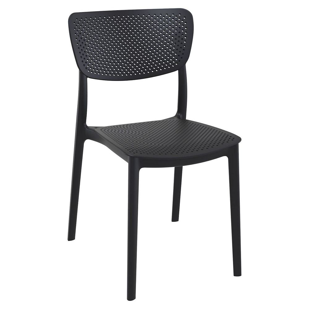 33 Black Stackable Patio Dining Chair