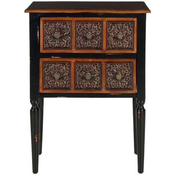 SAFAVIEH Kenneth Dark Brown Storage Side Table - 22.5