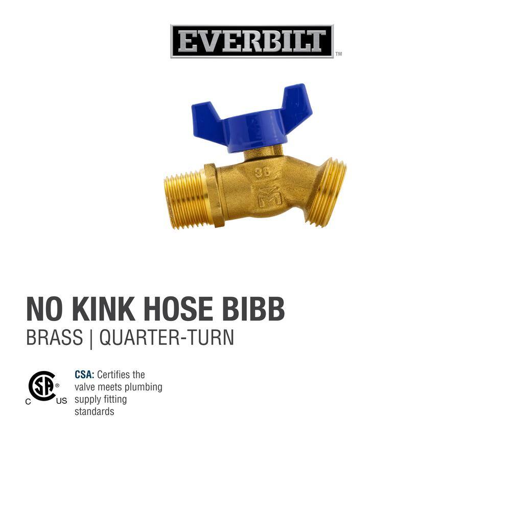 Everbilt 12 in. Brass MIP Hose Bibb Valve 102-353EB