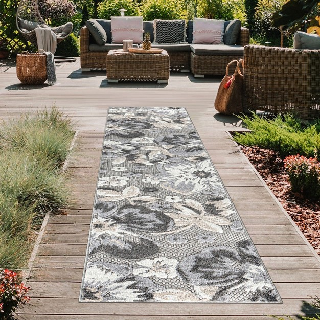 World Rug Gallery Bergamo Contemporary Floral Indoor outdoor Area Rug