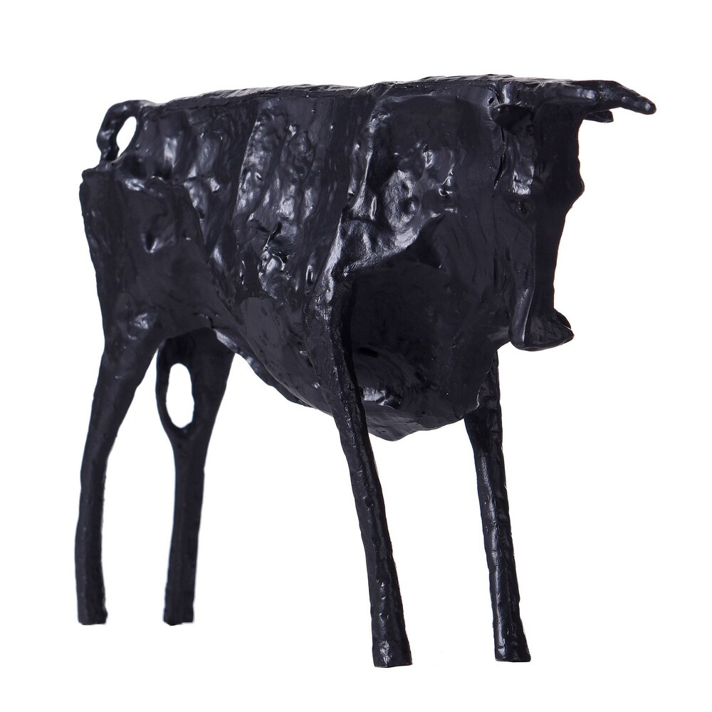 Dann Foley Lifestyle   Battle Bull Sculpture   Black Finish