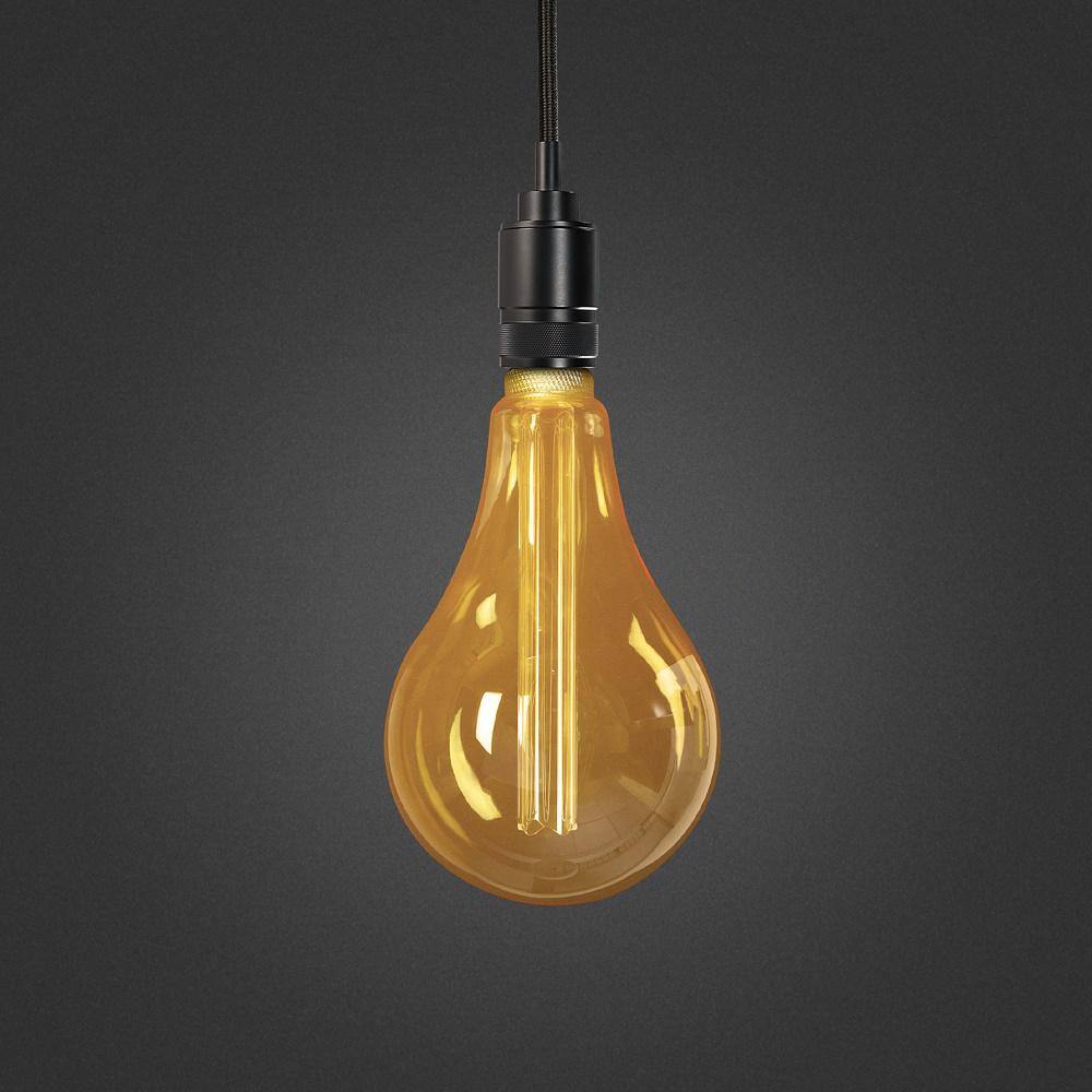 Feit Electric 25W Equivalent PS50 Dimmable Oversized Amber Glass Vintage Edison LED Light Bulb With Acrylic Filament Warm White 2100K PS50AYC820HDRP