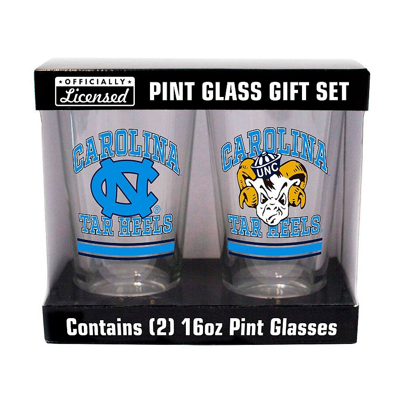 North Carolina Tar Heels 16oz. Pint Glass Two Pack