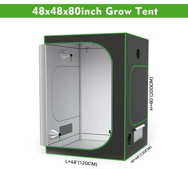 2022 New Supply Indoor Hydroponic Mylar Grow Tent Indoor Garden 600d Grow Tent Kit B