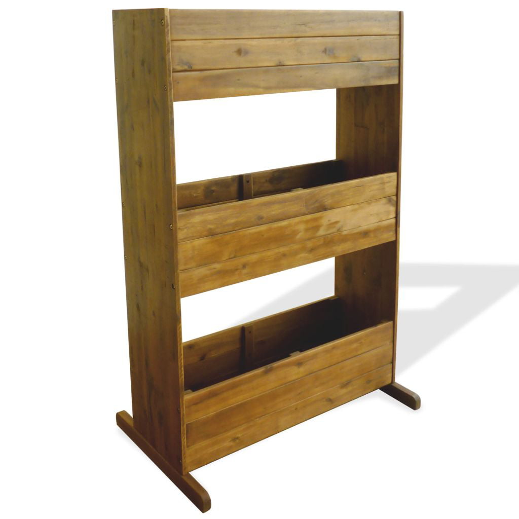 3-Tier Garden Raised Bed Solid Acacia Wood