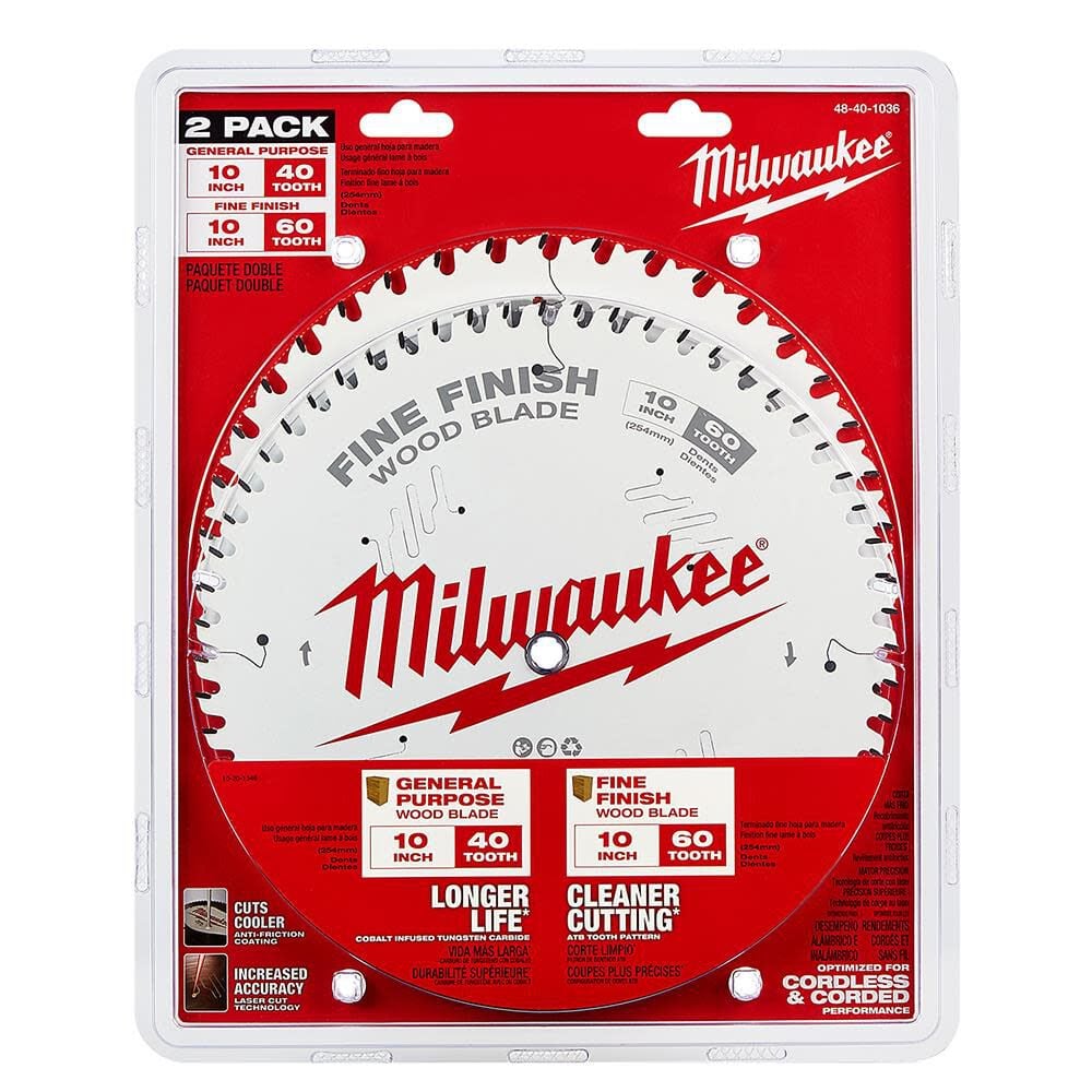 MW 10 in. 40T + 60T Two Pack Circular Saw Blades 48-40-1036 from MW