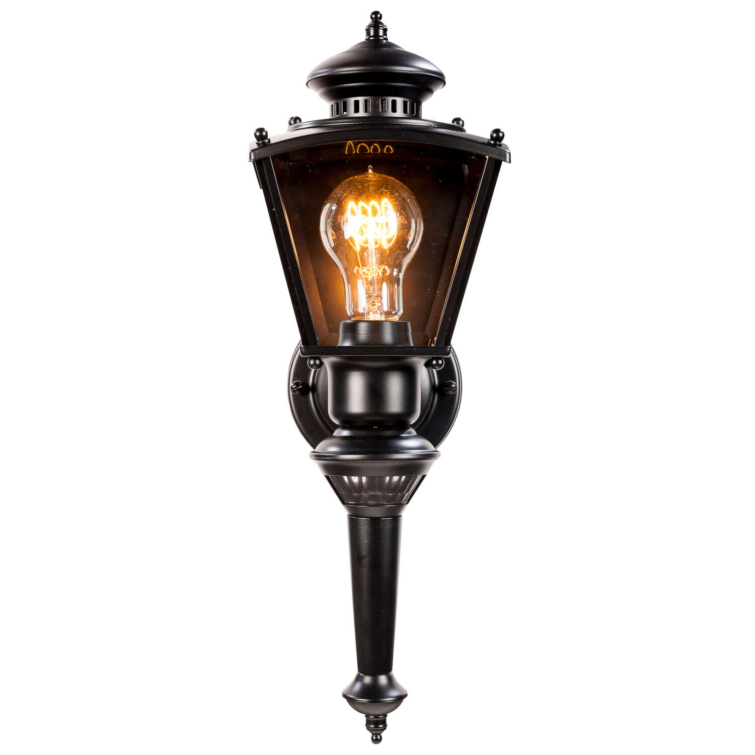 Heath Zenith Black Motion-Sensing Incandescent Wall Lantern