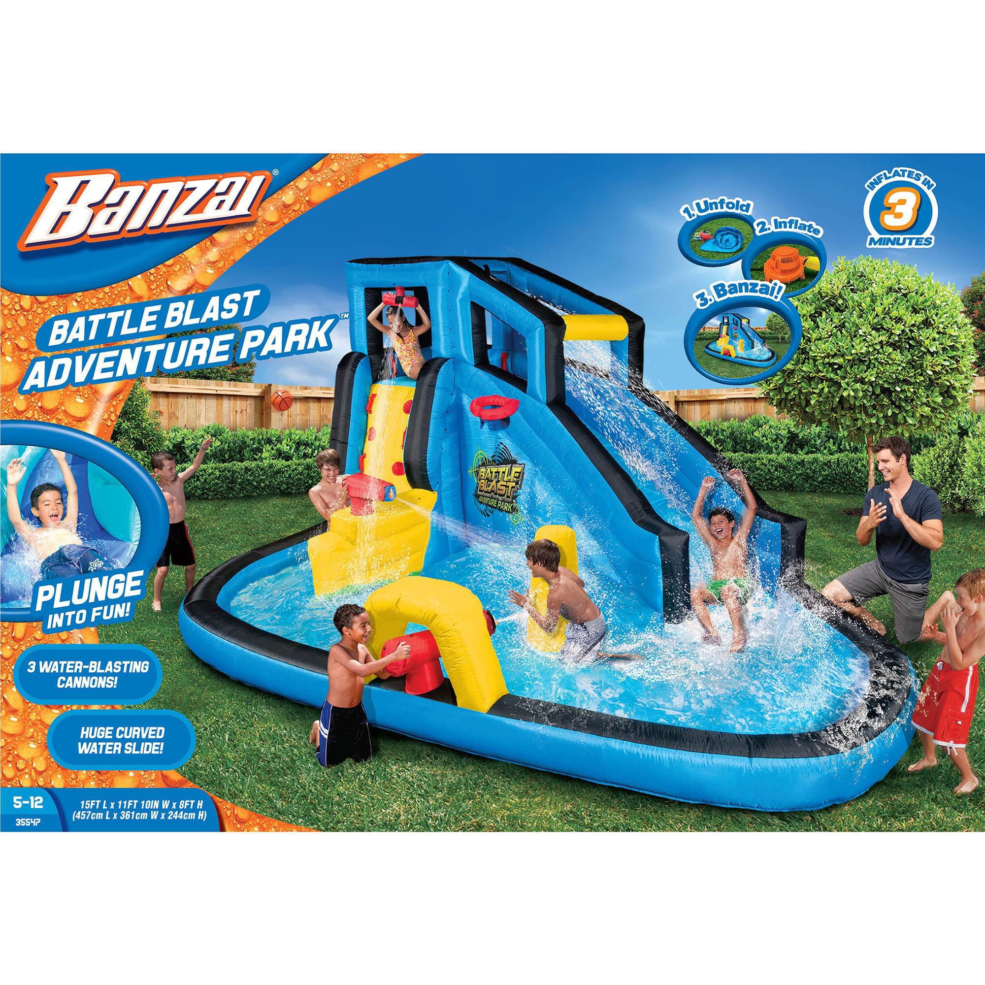 Banzai Inflatable Battle Blast Water Park