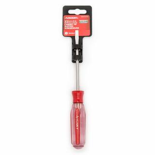 Husky 316 in. x 4 in. Round Shaft Cabinet Tip Slotted Screwdriver H316X4CFHSD