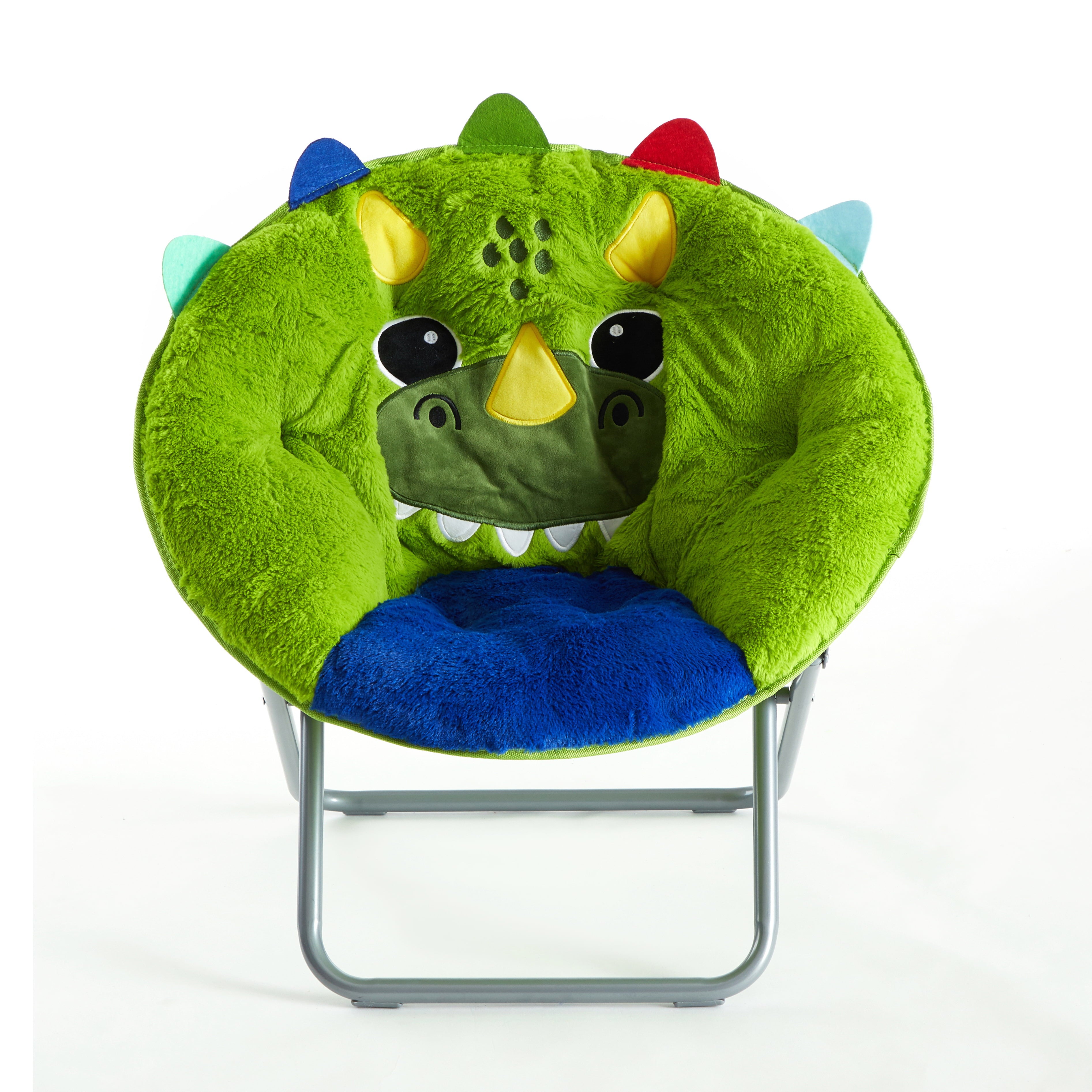 Heritage Club 23" Figural Critter Saucer Chair, Green Dino