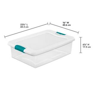 Sterilite 64-Qt. Plastic Stacking Container in Clear (6-pack) and 32-Qt. Plastic Stacking Container in Clear (6-pack) 6 x 14978006 + 6 x 14968006