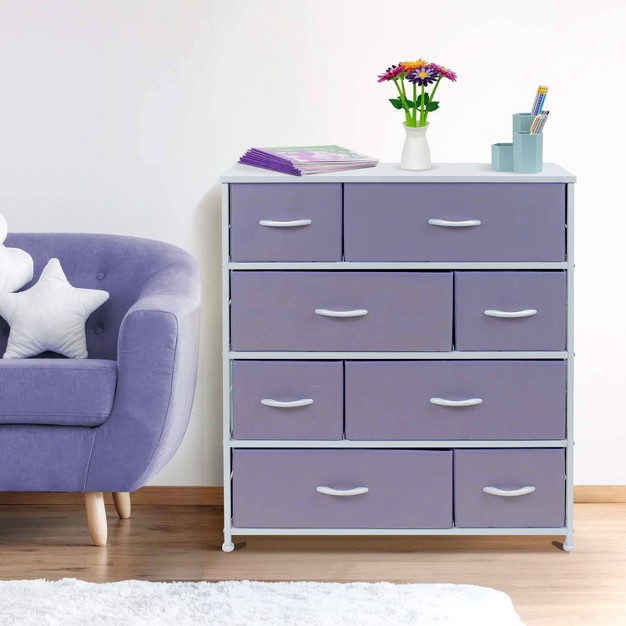 Sorbus Nightstand With Drawers For Bedroom Home Office Purple