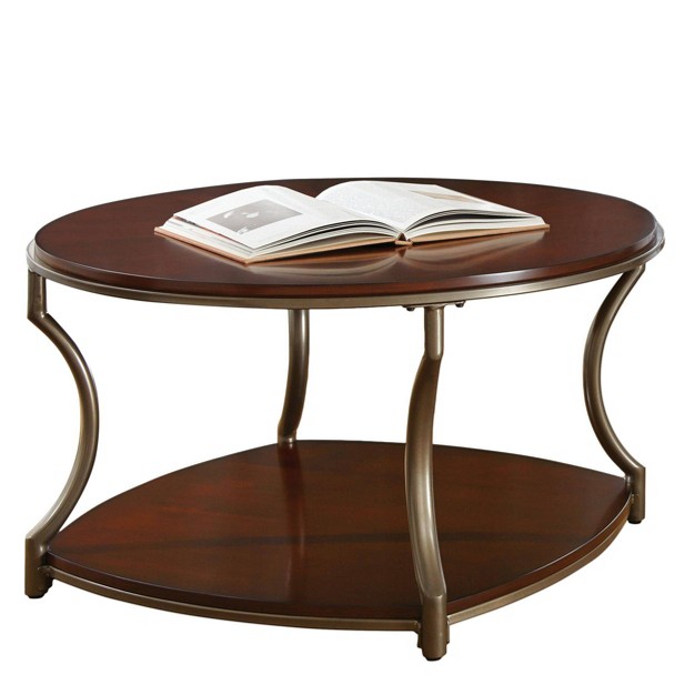 Miles Round Cocktail Table Merlot Steve Silver Co