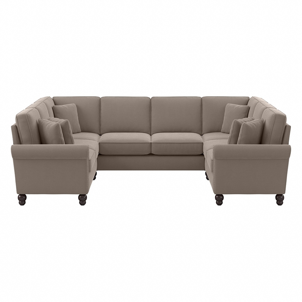 Coventry 113W U Shaped Sectional Couch by Bush Furniture