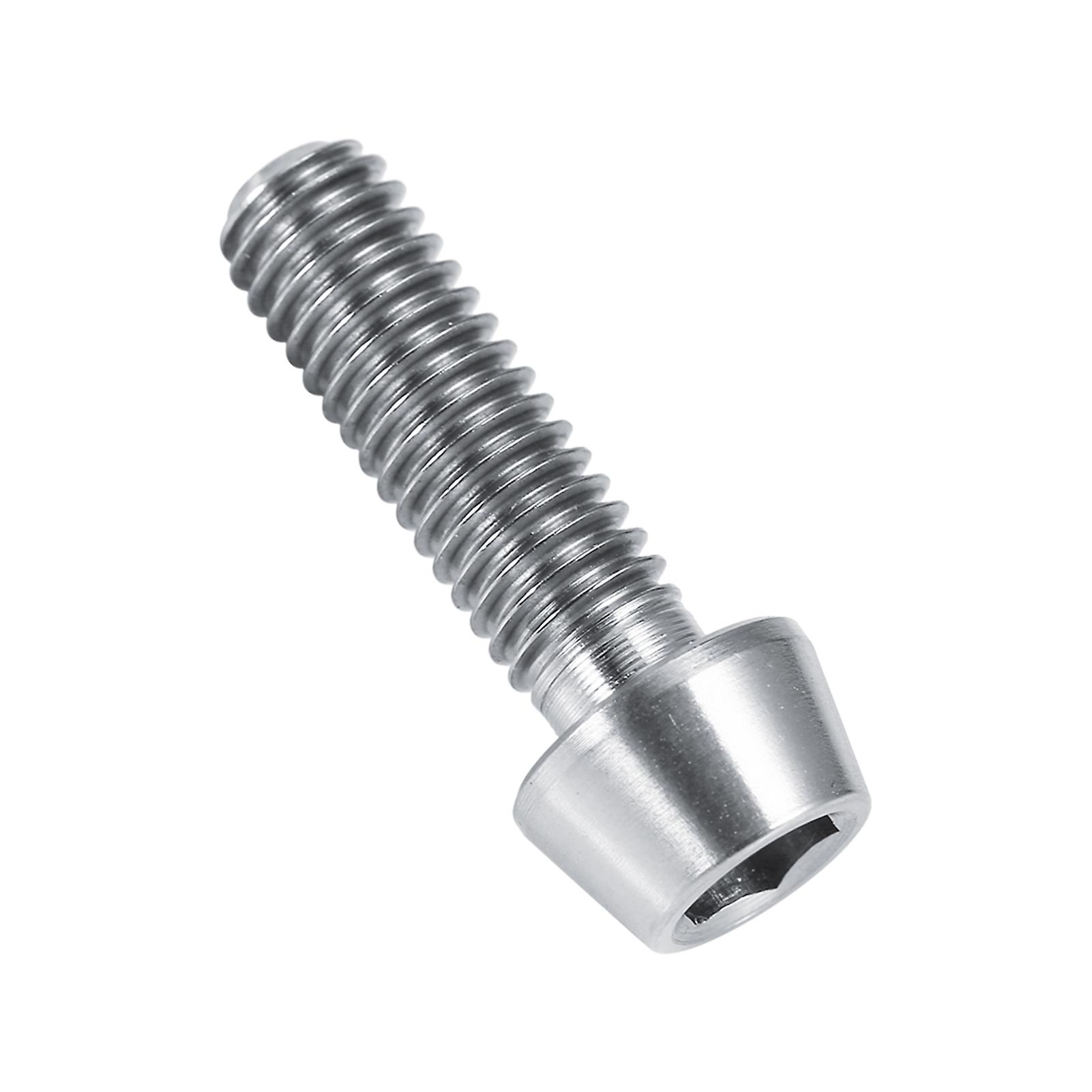 Titanium Alloy Bicycle Tapered Bolt Screw With Washer For Mountain Bike(silver/m6x20)