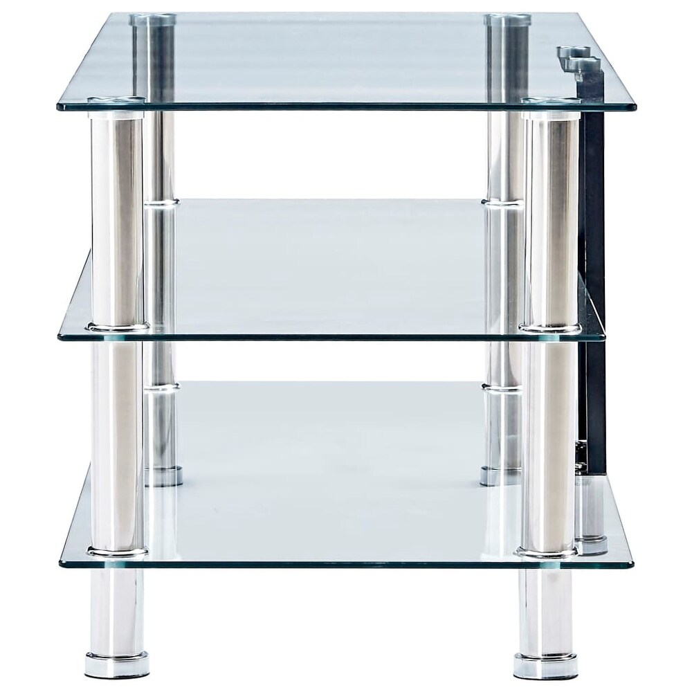 vidaXL TV Stand Transparent 59.1\