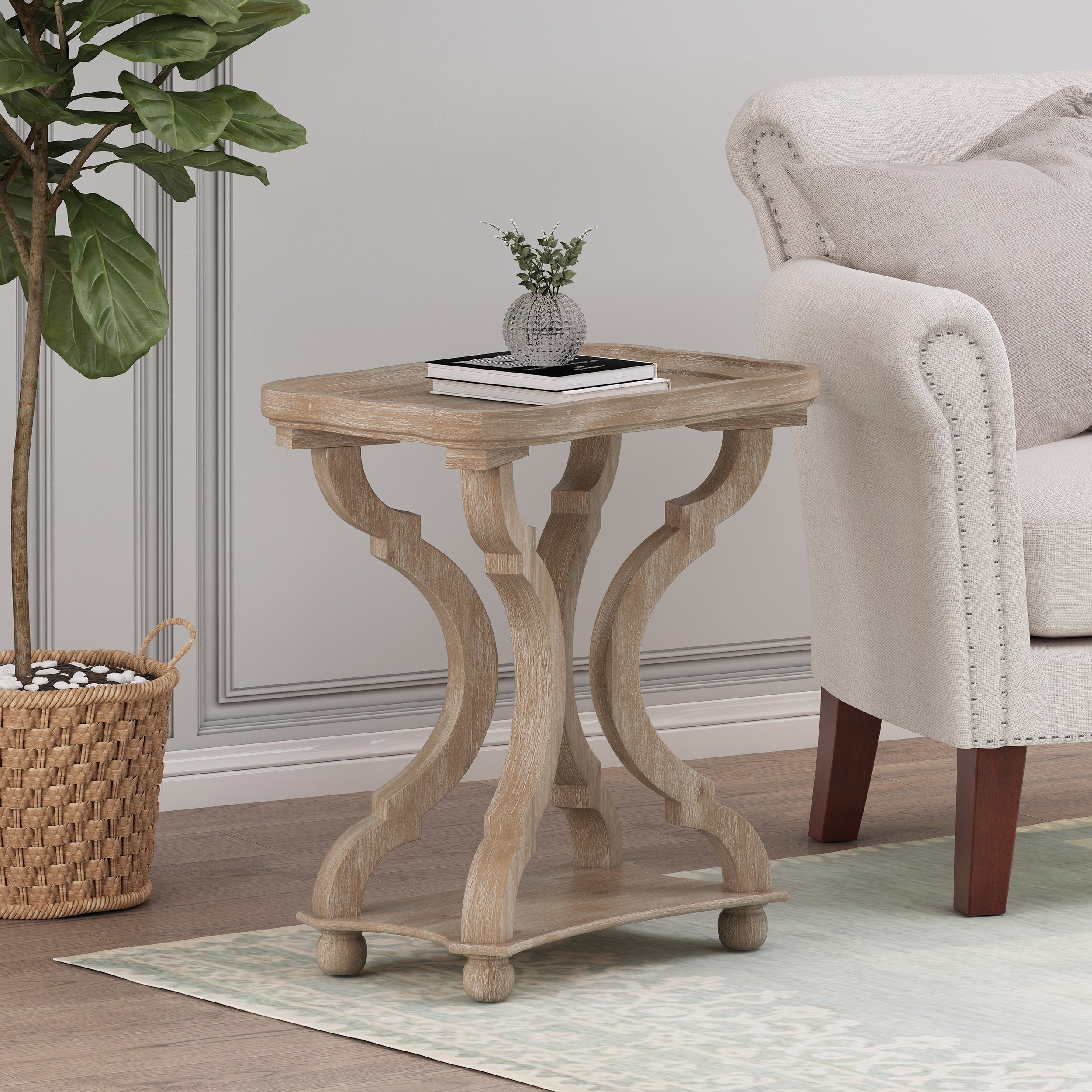 Andrew French Country Accent Table with Rectangular Top