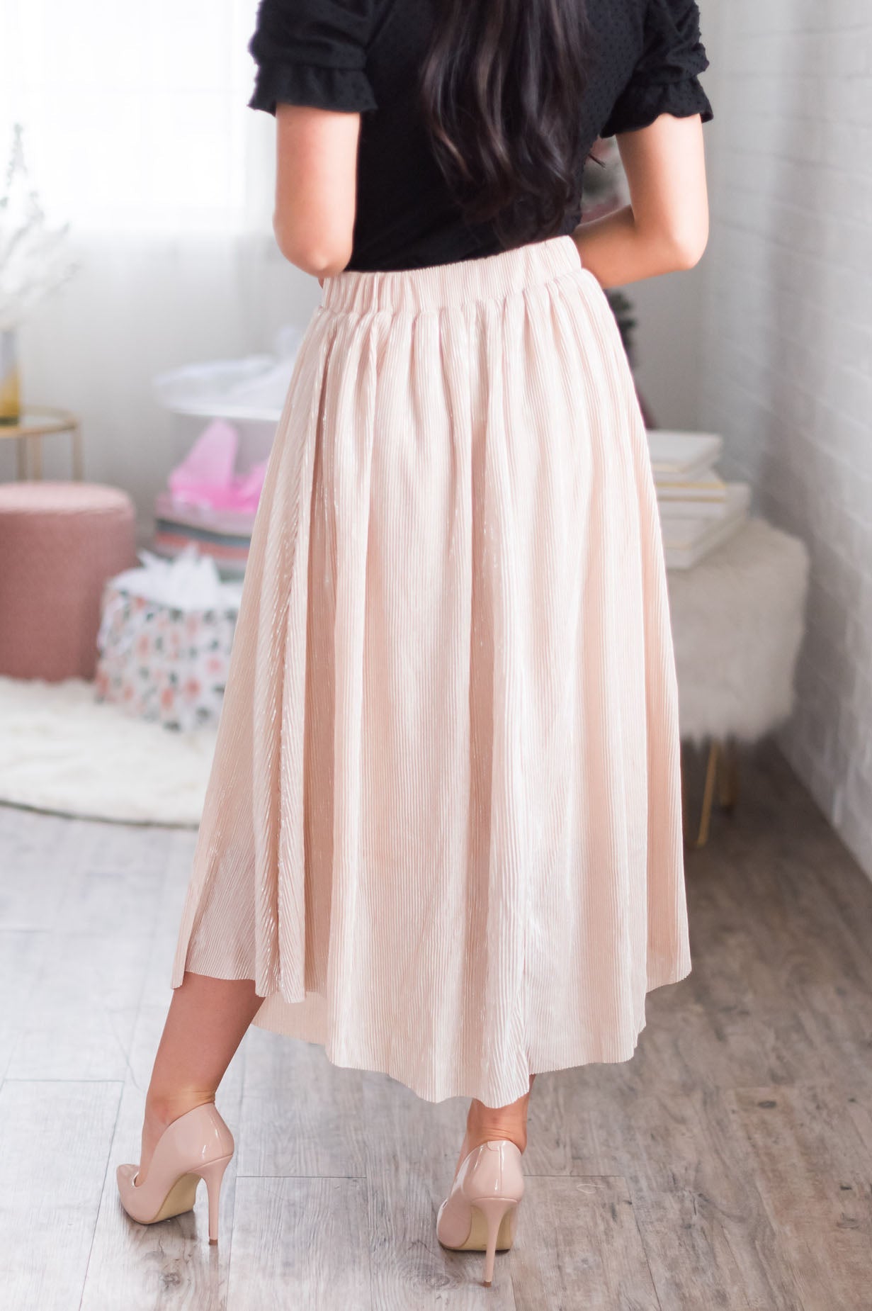 Wish Upon A Star Modest Metallic Skirt