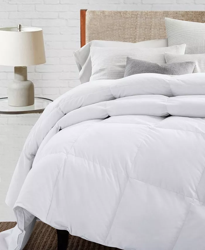 UNIKOME Heavyweight White Goose Feather and Fiber Comforter， Twin