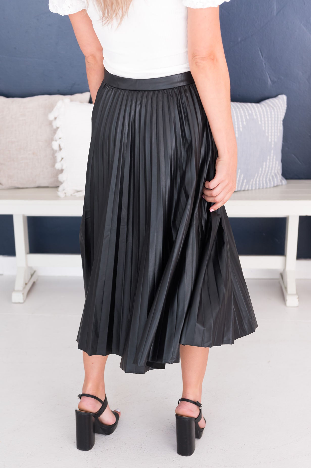 Falling For You Modest Pleat Skirt