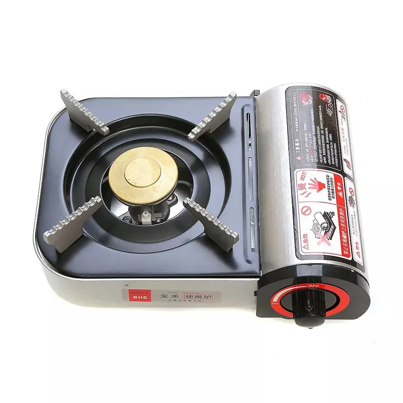 Outdoor Gas Cooktops Mini Camping Iron Surface Gas Stove Estufa de campamento Kitchen Burner Isobutane Gas Mixture Stove Burner