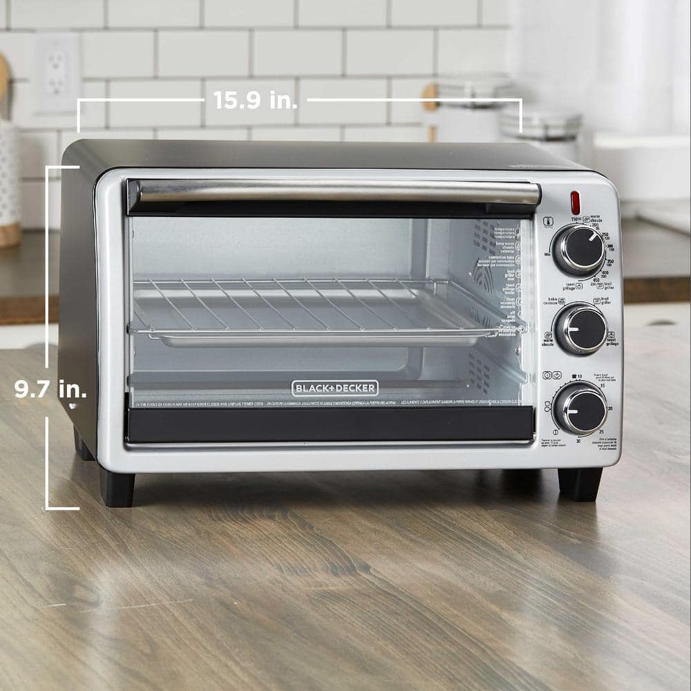 BLACK+DECKER 6-Slice in Black Toaster Oven TO1950SBD