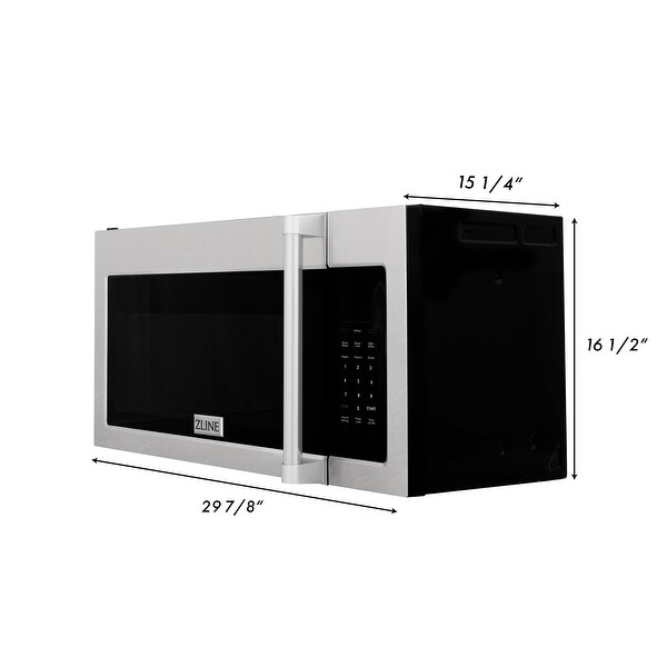 ZLINE 1.5 cu. ft. Over the Range Convection Microwave Oven in Fingerprint Resistant Stainless Steel with Traditional Handle