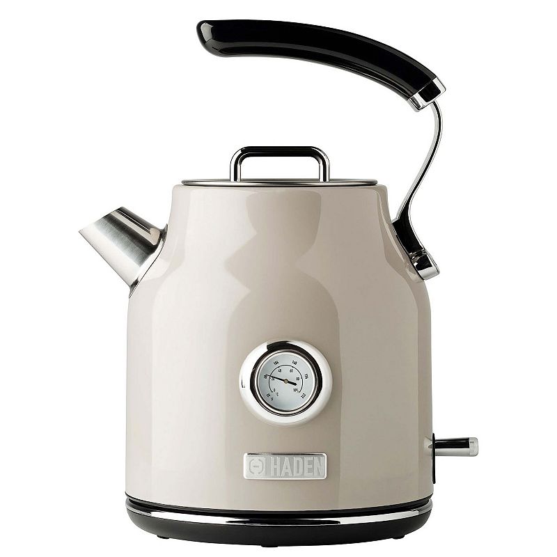 Haden Dorset 1.7 Liter Stainless Steel Electric Kettle with Auto Shut Off， Beige