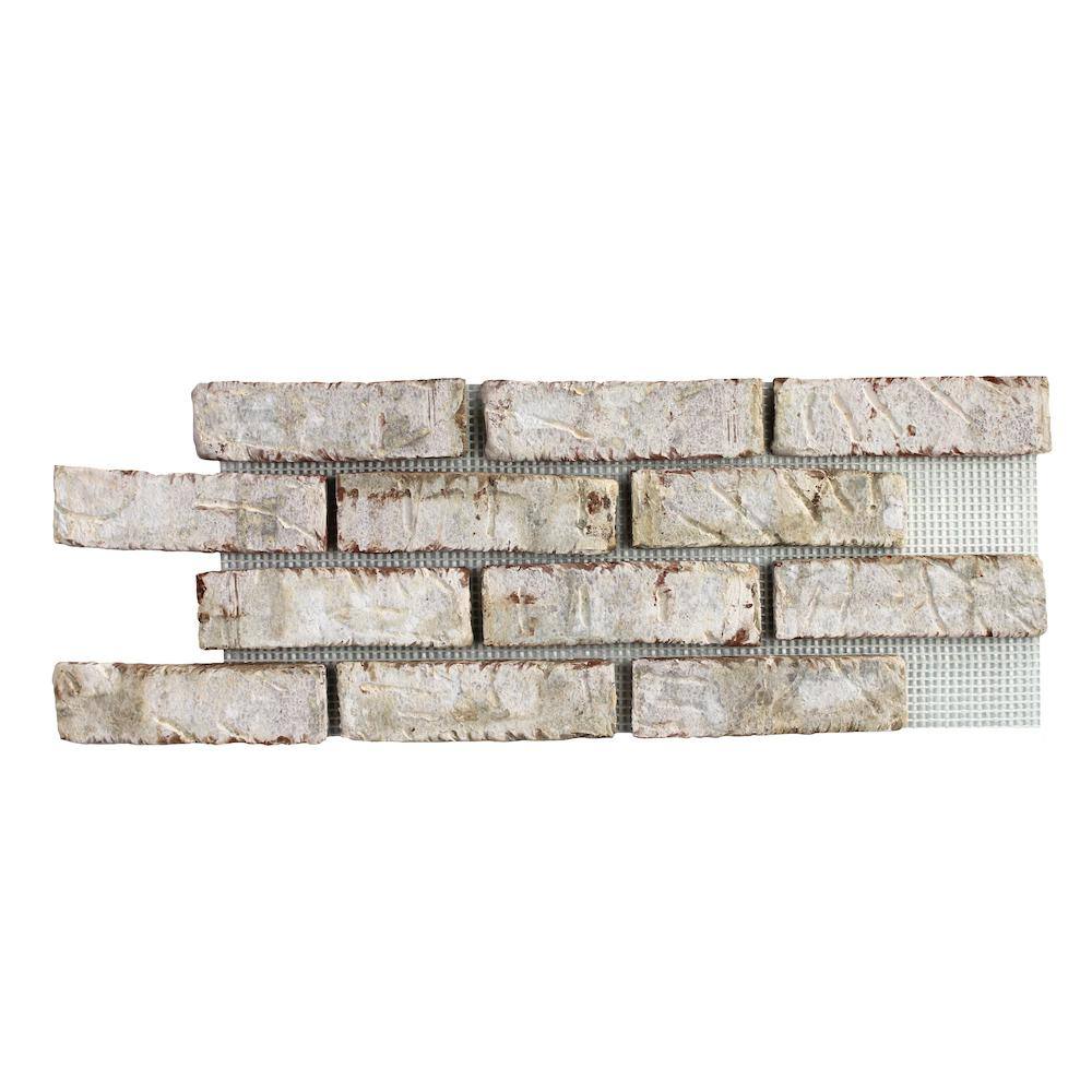 Old Mill Brick 28 in. x 10.5 in. x .0.5 in. Brickwebb Glacier Bay Thin Brick Sheets (Box of 4-Sheets) BW-370049CS