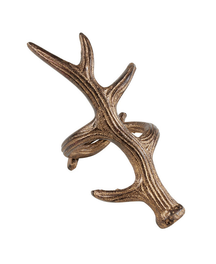 Saro Lifestyle Rustic Napkin Ring With Antler Design Set of 4