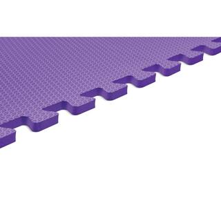 Norsk Purple 24 in. x 24 in. EVA Foam Non-Toxic Solid Color Interlocking Tiles (96 sq. ft. - 24 tiles) 240947_4