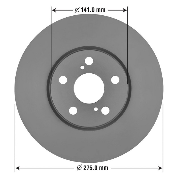 Goodyear Brakes 2126076gy Premium Antiox Coated Front Brake Rotor Automotive Vehicle Replacement Part For Pontiac Vibe Scion Toyota Corolla Matrix