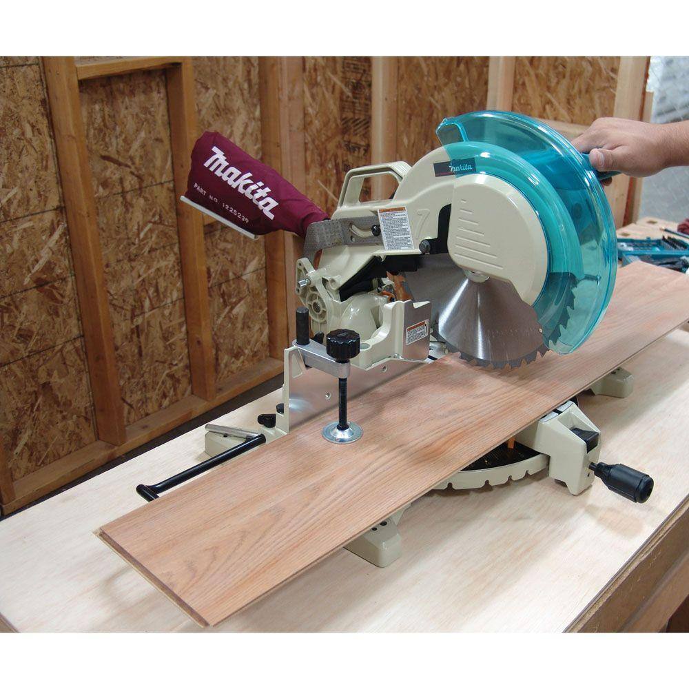 Makita 15 Amp 12 in. Corded Single-Bevel Compound Miter Saw with 40T Carbide Blade and Dust Bag LS1221