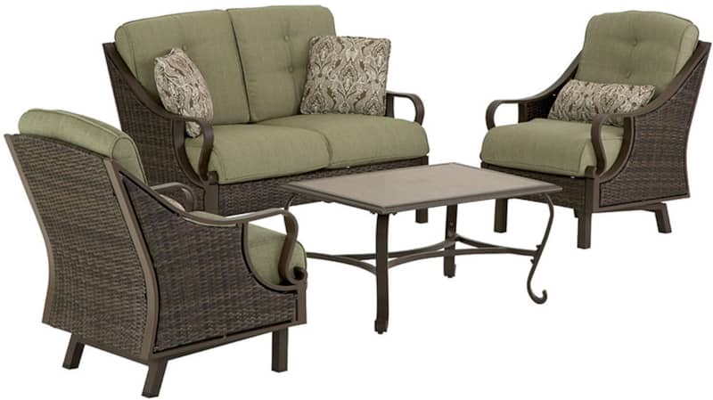 Hanover Ventura 4-Piece Outdoor Seating Patio Set In Vintage Meadow