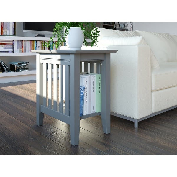 Mission Chair Side Table Grey