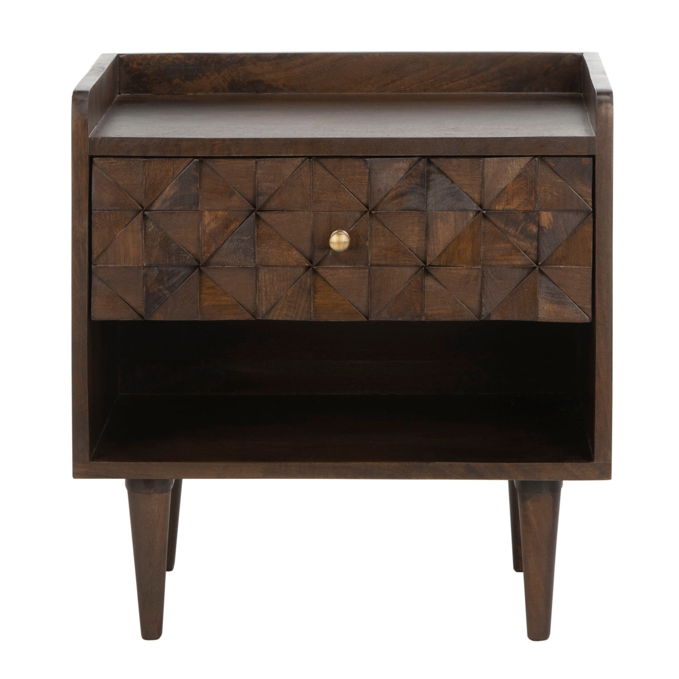 SAFAVIEH Zinnia 1-Drawer 1-Shelf Accent Table Nightstand - - 19484516