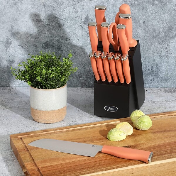 15 Piece Stainless Steel Blade Cutlery Set in Coral