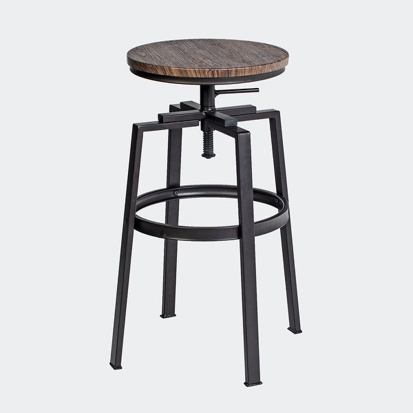 Set of 2 Swivel Adjustable Height Bar Stool