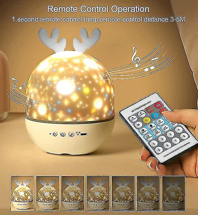 Baby Projector Night Light， Child Night Ligh Luminous Lamp 360 Rotation