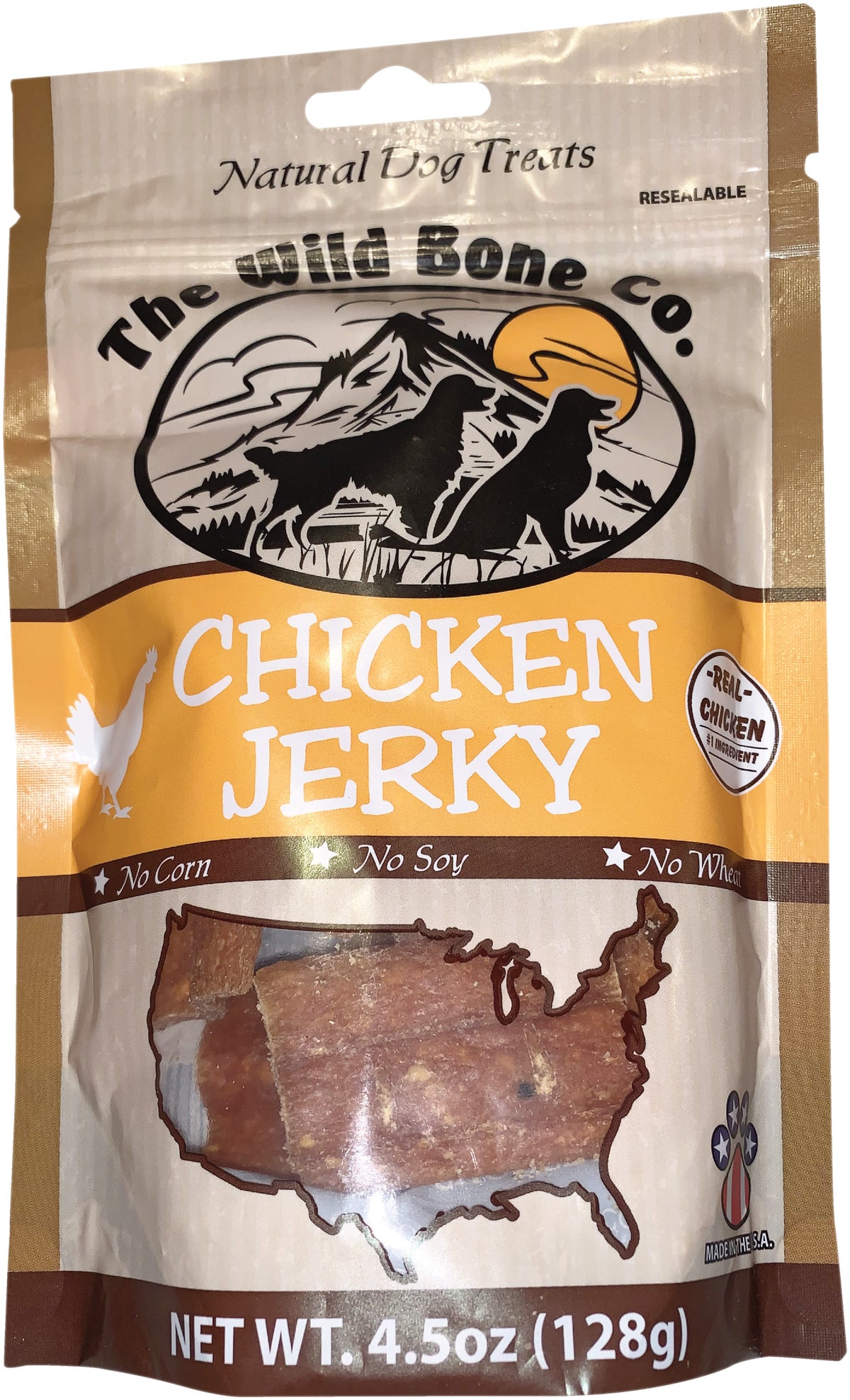 The Wild Bone Company Chicken Jerky Dog Treat 4.5 Oz.