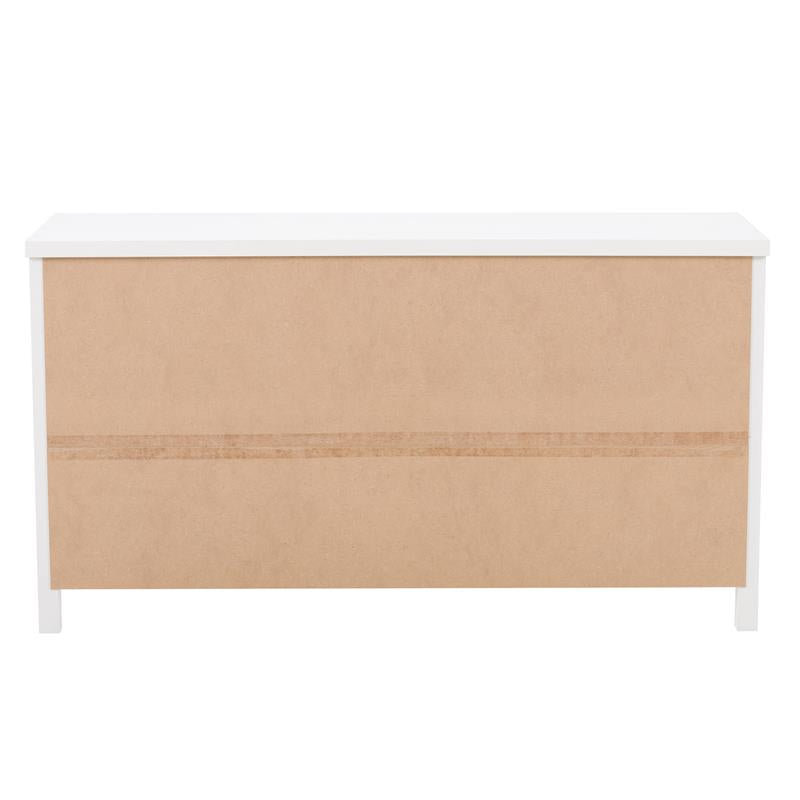 CorLiving Boston 6 Drawer Dresser - White Engineered Wood