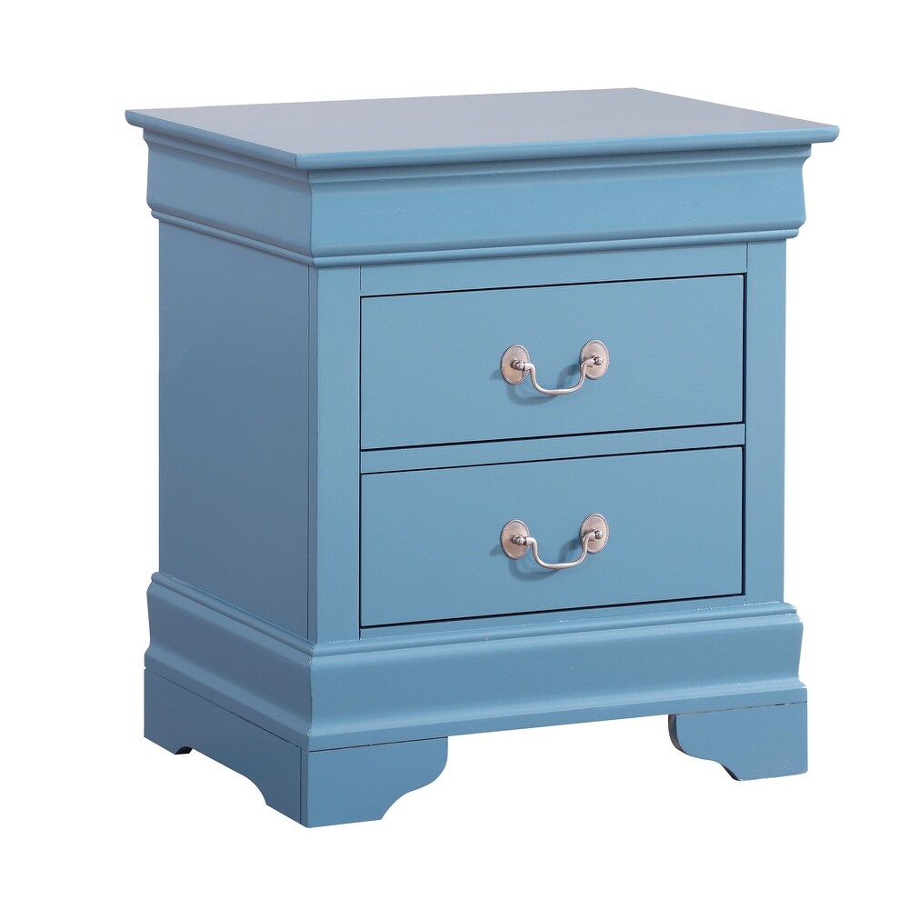 Louis Philippe 2 Drawer Nightstand (24 in. H X 22 in. W X 16 in. D)