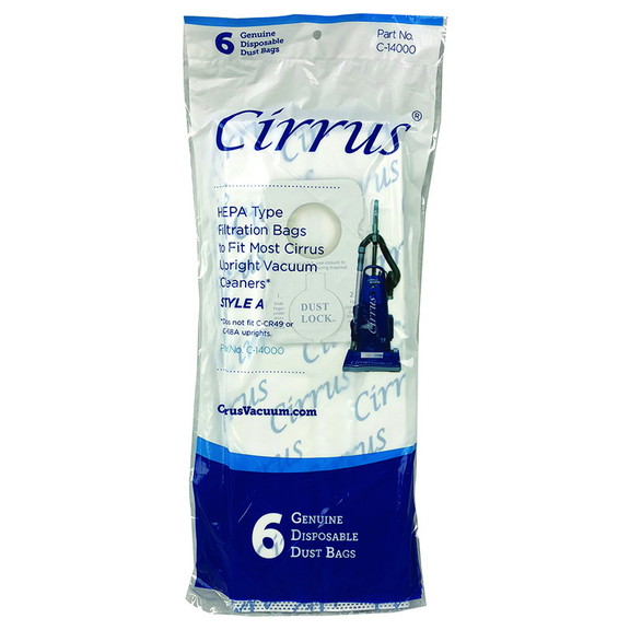 Cirrus: C 14000  Paper Bag  Style A HEPA Type CR99...