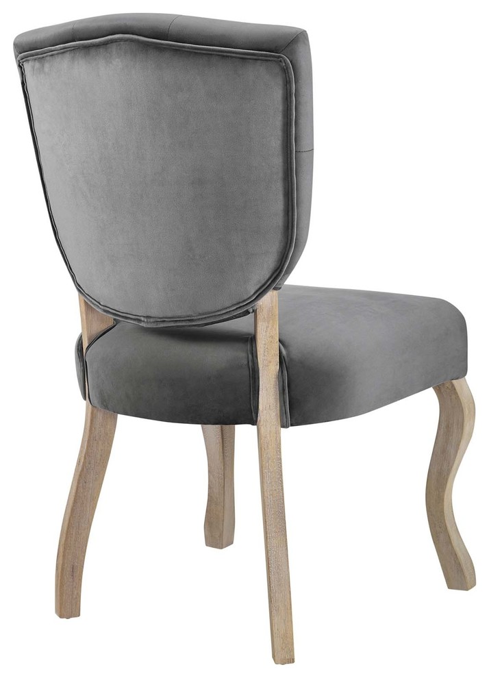 Modern Urban Living Dining Side Chair  Set of 2  Velvet Fabric Wood   Traditional   Dining Chairs   by House Bound  Houzz