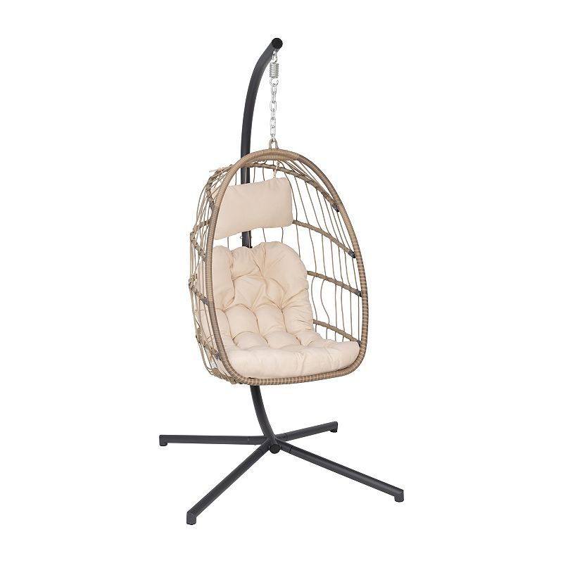 Flash Furniture Cleo Patio Hanging Egg Chair